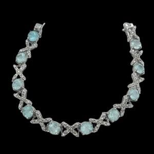 Victoria Townsend Signed Topaz Tennis Bracelet